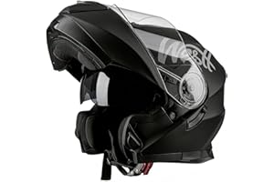 Westt Casco Moto Modulare - ECE 22.06 Casco Integrale Moto, Apribili Casco Modulare, Doppia Visiera Casco Integrale Vintage per Uomo Donna Scooter Adulto