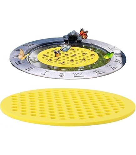 Île Flottante Pour Abeilles - Abreuvoir Extérieur En Forme De Nid D'Abeille - EVA Jaune - 20cm De Diamètre