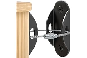 BOODA BRAND Furniture Anchors (10 Pack) Anti Tip Furniture Straps for Baby Proofing, 400lbs Tension Earthquake Resistant Metal Straps, Furniture Wall Anchor Prevent Baby Pet from Falling Furniture