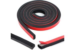 FUKAISU 326A0004 Guarnizione in Gommapiuma, 165,1cm Striscia di Tenuta Rettangolare Gomma Nastro Sigillante in Schiuma EPDM Autoadesivo Impermeabile per Porte di Garage Auto Barche