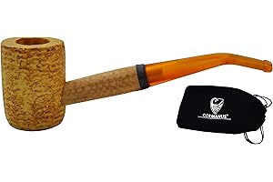 GERMANUS Original Corncob Pipe à Tabac - Classic Bent, avec étui, Sailor