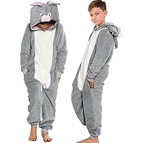Enfants Filles Garçons Doux Moelleux Animal A2Z Combinaison One Piece Tout En Un