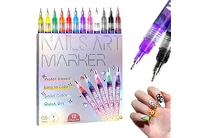 ‎FAMIYOU 2026 Neu 12 Farben 3D Nagellack Stift Set, Nail Art Nagelkunststift DIY Linie Nagelkunst Graffiti, Nagelspitze Nailart Beauty Schmücken Maniküre Werkzeuge (1 Pcs)