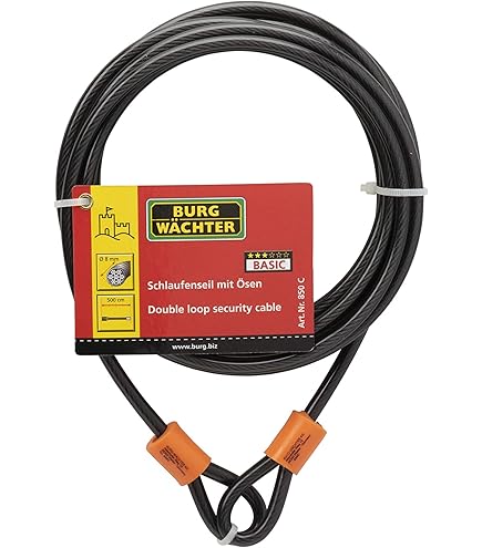 FORTEX Safety veiligheidskabel 50 cm - 2-3 mm staalkabel met PVC