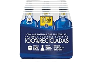 Solan de Cabras Eau Minérale Naturelle 6x750ml (Paquet de 6 Bouteilles)