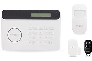ENERGEEKS EG-AW002 Kit de Alarma SIN CUOTAS WiFi y gsm con Batería de Emergencia Smart Home Compatible con Alexa y Google Home