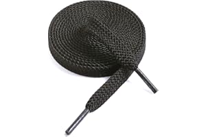 VSUDO Lacci per Scarpe Piatti, Larghezza 9 mm, Tessuti a Doppio Spessore Stringhe per Scarpe da Ginnastica o Sneaker