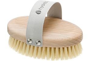 Hydrea London Dry Brushing Body Brush with Cactus Bristle - Cellulite Remover, Vegan Best Dry Brush for Flawless Skin, Helps Improve Lymphatic Drainage - FSC® Certified Beechwood.