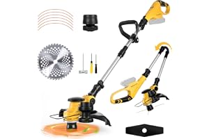 Trådlös borstklippare, kompatibel med 20 V Dewalt-batteri (utan batteri), borstlös hopfällbar elektrisk kant med indikatorbat