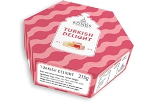 BONDS OF LONDON Rose and Lemon Turkish Delight Selection Box 215g