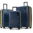 MOKOBARA Iconic Range The Set of 3 Polycarbonate Hard Shell Luggage 79Cms Cabin, Small Medium & Large Size German Makrolon Blue, 8 Spinner Wheels Suitcase Trolley, Hinomoto Wheels (Ocean Sunray)