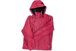 GO&WIN Alphadventure - Chubasquero Niño con Forro Polar Interior y Capucha para Colegio I Color Denim, Redish, Azul Marino y Royal| | Tallas Desde los 6 a los 14 años Pinto