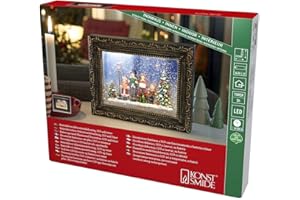 Konstsmide 4357-000 - Marco de Fotos con luz led (Relleno de Agua, Temporizador de 5 Horas, 2 diodos de luz Blanca cálida, Funciona con Pilas, para Interiores, láser)