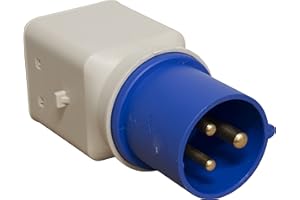 Brennenstuhl Adattatore Presa Industriale Brennenstuhl 1081560, Adattatore Industriale CEE 3 poli 16 A/230 V IP20, Spina CEE, Presa Universale (IT 10/16A + Schuko), Grigio/Blu