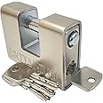 Britanium® BRP/74 [Armoured] High Security Container Padlock - [Heavy Duty] - [Anti Drill Cylinder] - Also Ideal Motorbike, Shed & Garage Lock (5 Keys)