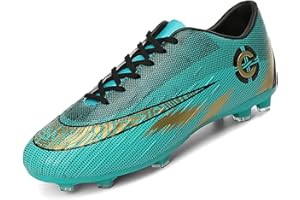 Donbest Chaussures de Football Homme Crampons Professionnel Spike Chaussure de Foot Antidérapant pour garçon High Top