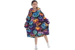 Ruiuzioong Kinder Übergroße Kapuzenpullover,Super Weich Warmes Bequeme Tragbare Decken Sweatshirt für Mädchen Jungen Teenager