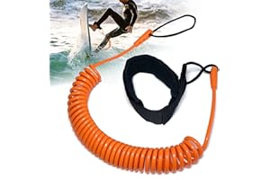 ‎SENBALER 10 Füße Surf Leash,SUP Kajak Sicherheitsleine,Coiled Fußschlaufe Einziehbares für Surfbretter,Stand Up Paddle Board