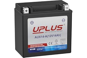 UPLUS NEW TECHNOLOGY BATTERY UPLUS AUX14-A Auxiliary Car Battery 12V 14Ah, Maintenance Free SLA-AGM Backup Batteries,with A type block terminal, for Mercedes, replacement for EK131 / AUX14