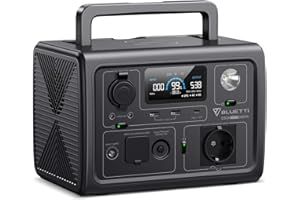 BLUETTI Centrale Elettrica Portatile EB3A, 268Wh LiFePO4 Batteria, 600W (1200W Picco) AC Uscita, Ricarica da 0-80% in 30 Minuti, Generatore Solare per Campeggio