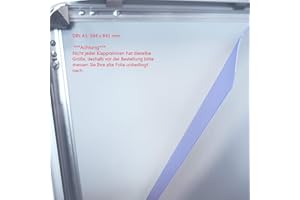 BGF 4 Stück DIN A1 Ersatzfolie Schutzfolie Folie für Kundenstopper Plakatrahmen