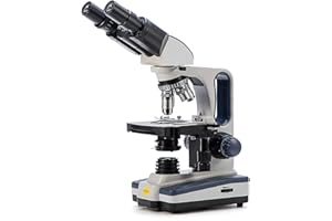 Swift Fernglas-Mikroskop SW350B für Erwachsene, 40 x - 2500 x, Weitfeld-10 x und 25 x Okulare, LED-Beleuchtung, Abbe-Kondensator, doppellagige mechanische Bühne