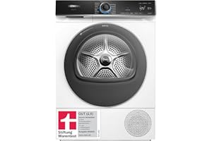 Siemens WQ45B2B40, Stiftung Warentest GUT (2,5)*, iQ700 Smarter Wärmepumpen-Trockner 9kg, autoDry optimale Trocknung, selbstreinigender Kondensator, Touch LED-Display, intelligentDry, Outdoor-Programm