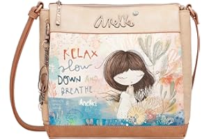 Anekke - Bolso de Mujer - Bandolera Mediana - Bolsa de Hombro Polipiel con Asa y Cierre Cremallera - Maleta de Mano - Colección Mediterranean - Accesorios y Complementos Mujer - 25x24x7 cm