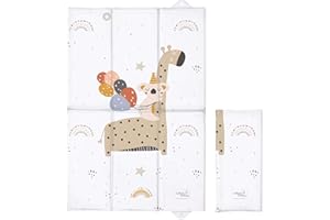 CEBA BABY Materassino fasciatoio portatile per bambini, lavabile 60 x 40 cm, giraffa
