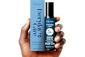Gya Labs Deep Calm Essential Oil Roll On - Relaxing Gifts for Women - Calming Essential Oils Aromatherapy Roll On with Lavender, Roman Chamomile, Orange & Petitgrain Essential Oils Blend - 10ml