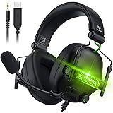 WESEARY Cuffie da Gaming Over Ear, Cuffie PS5 Cancellazione Rumore, Cuffie Gaming Stereo con Mic per PS4/PS5/PC/Xbox One/Swit