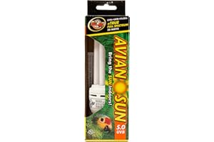 Zoo Med AS-C5E AvianSun 5.0 UVB Lampada voliera per uccelli 26 Watt, fluorescente compatta in vetro al quarzo