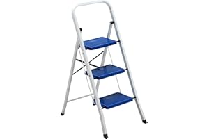 Linea Garden Friend Sgabello Everest 3 gradini in Acciaio Portata Max 150 kg per Uso Domestico