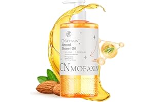 CNMOFAXIN Almond Shower Oil Body Wash 500ml - Moisturising & Softening Body Cleanser with Vitamin B3, Rosemary & Lavender - Gentle Shower Gel for Smooth, Radiant & Healthy Looking Skin