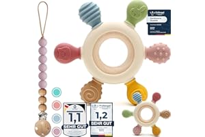 OKONKN Mordedor Bebe，Mordedor Autismo， A Partir De +4 Meses. De Silicona, Remo, Juguete Agarrar, Accesorio De Enfermería La Dentición Sin Bpa Para Bebés De Más De 4 Meses