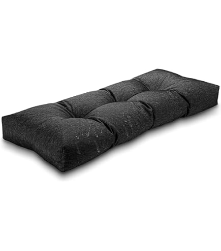 thumbnail image 2 of Thick Garden Bench Cushion Pad - 125x48cm Coffee 2-3 Seater Seat Pad For Patio, Indoor & Outdoor Benches 2 of 12