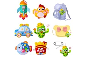 letuxaamz Kit Cucito Bambini,Lavoretti Creativi per Bambini, Kit Fai Da Te Creativo Bambini per Principianti,3-6 Ans Bambini Artigianato E Cucire Set per Bambini Educativi