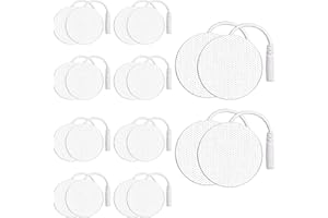KONESKY 20 Pack TENS Pads Unit Replacement Pads, Reusable TENS Electrode Pads, Self-Adhesive Electrotherapy Patches, Fabric Backed Pads with Premium Gel for Muscle Stimulator Electrotherapy,(Diameter 2")