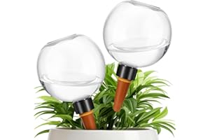 HEMOUSY Bewässerungskugeln groß, Wasserspender Pflanzen, Bewässerung Zimmerpflanzen, 2 Stück Selbstbewässerung Bewässerungskugel, 500ml Pflanzenbewässerung Indoor Plant Watering Globes