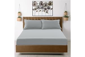 GC GAVENO CAVAILIA Fitted Sheet Single Bed (91 x 190cm) - Grey Bedding Sheets - Plain Dyed Microfiber Bed Sheets Single - (10