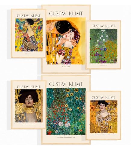 KUSTOM ART Poster Decorativo da Parete Serie Pittori Famosi Gustav Klimt Albero della Vita Stampa Artistica su Carta Patinata 40x30 cm Senza Cornice : Gustav Klimt