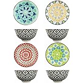 TuYines Cereal Bowls Set of 4,Ceramic Bowls,Porcelain DessertBowls,4.75 Inch,BreakfastBowls for Ice Cream, Rice, Soup, Desser
