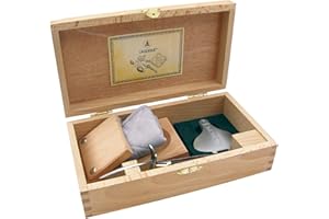 LAGUIOLE - Set Ostriche - 4 Accessori - Coltello per ostriche, Spremiagrumi, Blocco per ostriche, Guanto da forno - Acciaio inossidable, Palissandro - Confezione regalo