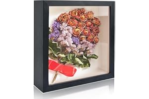 Marco 3D Shadow Box para Rellenar 22.5x22.5cm, Marco Profundo para llenar Objetos de hasta 6.6cm,Marco Profundo Caja de exhibición