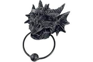 Nemesis Now Heurtoir de Porte Dragon Noir 23,5 cm