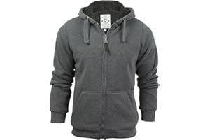 Brave Soul Mens Hoodie Sweatshirt Jumper Zone' Hooded Sherpa Lined