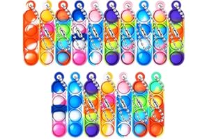 OSUWLSI 13 Pcs Pop Push It Fidget Toy, Mini Squeeze Pop Push It Fidget Toys, Poppet Bubble Finger Toys Autisme pour TDAH Squeeze Toys, Anti-Stress Anti-Anxiété pour Enfants Adultes