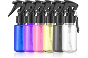 Jostift 6 Stück Sprühflasche Klein, 60ml Sprühflasche Tragbares Zerstäuber Sprayflasche Nachfüllbar Sprühflaschen Leer, Mini-Wassersprühflaschen mit Karabiner für Parfüms, Wasser, Alkohol, Reise