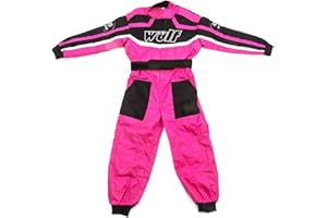 WULF STRATOS GLOVES Wulfsport Wulf Cub Kids Quad Overall Racing Jump Suit (Junior Large 9-10 Years, Pink)