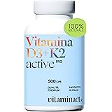 Vitamina D3 K2 (Dura 1 anno e 4 mesi) 500 Compresse Super Assorbibili Grazie al Processo Avanzato di Micronizzazione, Vitamin